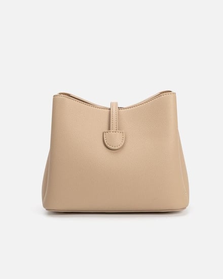 شنطة نسائية الفي اند كو من الجلد بلون بني