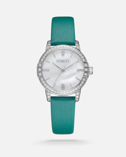 ‎  ساعة نسائية من فنشي بلون تركواز