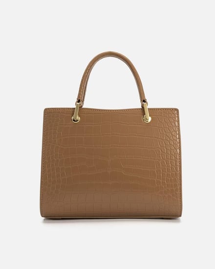 شنطة نسائية الفي اند كو من الجلد بلون بني