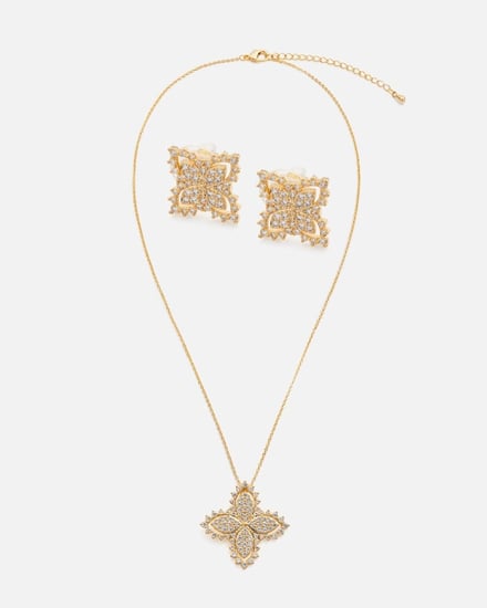  طقم نسائي أنيق باللون الذهبي