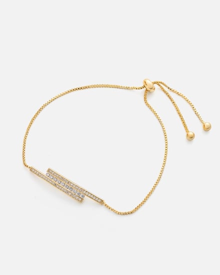 ‎ اسوارة نسائية عصرية باللون الذهبي