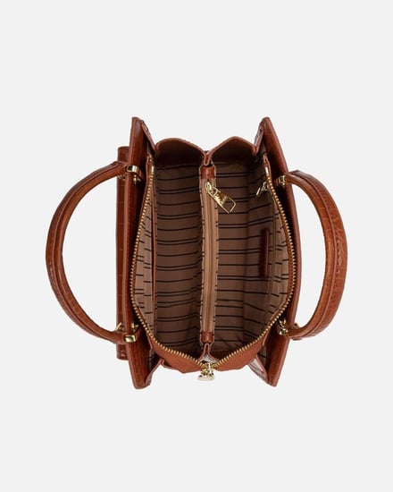 شنطة نسائية الفي اند كو من الجلد بلون بني