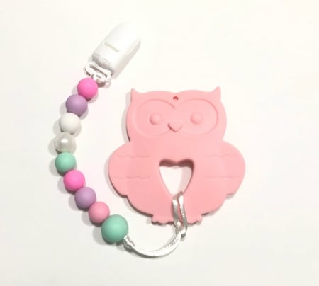 تعليقة لهاية سليكون مع عضاضة بناتي بنات وردي