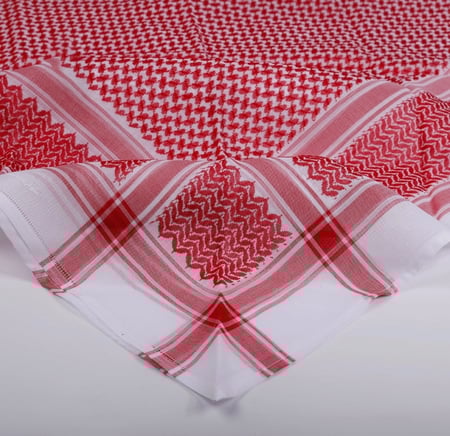 شماغ البسام بيسك أحمر غامق