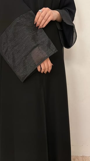 1073-قماش انترنت -كم شيفون مبطن -نص كلوش