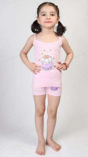 طقم بناتي بطبعات جميلة - طقم داخلي بناتي   ملبوسات قطن العائلة