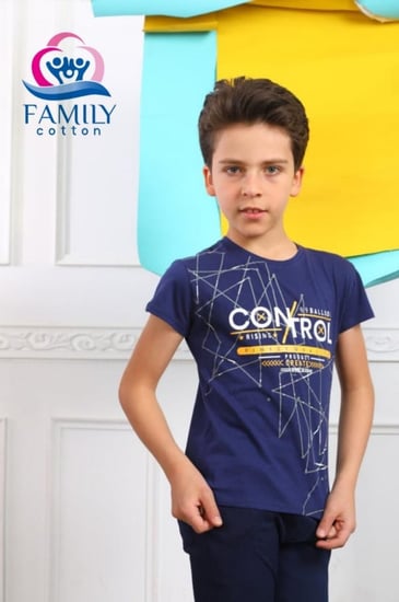 تيشيرت ولادي قطني مطبع كونترول البسة قطنية من ملبوسات قطن العائلة