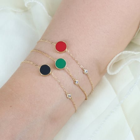 اسورة نسائيه فخمه بأحجار ملونه ( 1.2 ) g