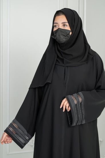عباية كم شيفون فصوص