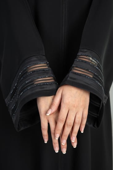 عباية كم شيفون فصوص