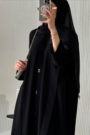 القماش كريب ملكي + طرحة