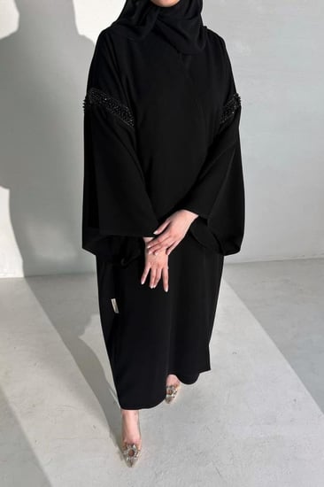 القماش كريب ملكي +طرحة