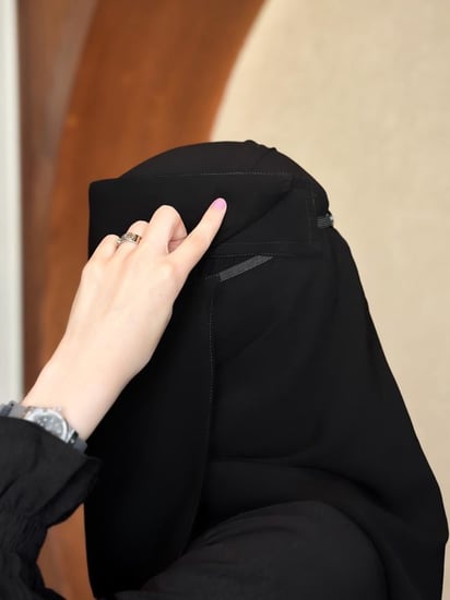 نقاب مرد مشبك -حرير وسط أو طويل حسب اختيارك