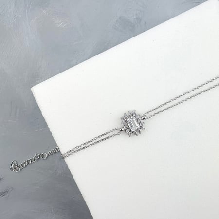 اسوارة فضة مرصعة بالزيركون