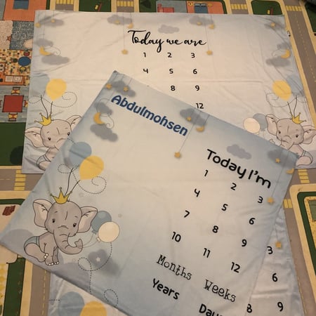 مفرش العمر بتصميم خاص ( مدة تنفيذه شهر)