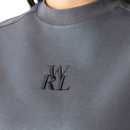 تيشيرت أوفر سايز رمادي «لن ينتهي الطموح أبداً»