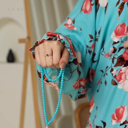 شرشف صلاة مشجر تركواز