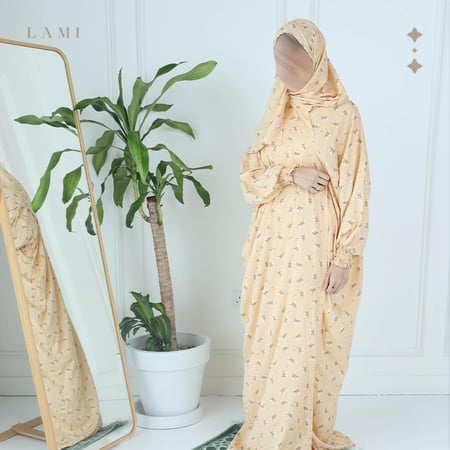 طقم شرشف صلاة مشجر - بيج