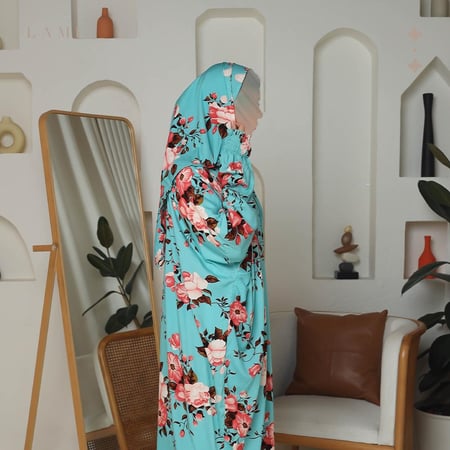 شرشف صلاة مشجر تركواز