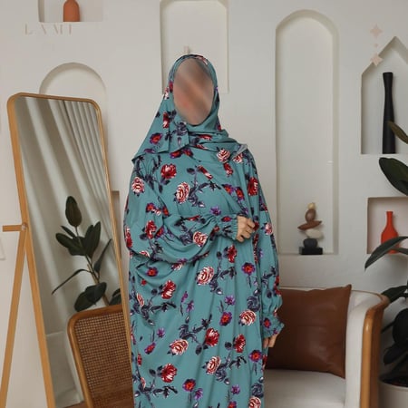 شرشف صلاة مشجر تركواز