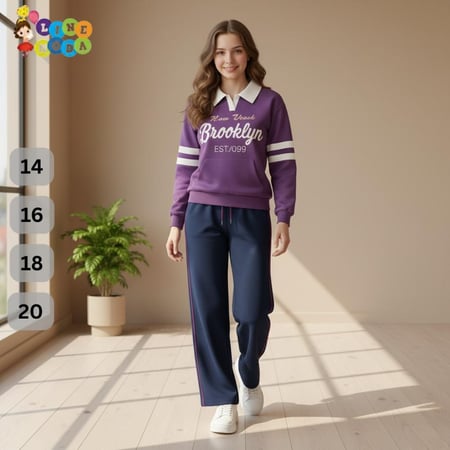 ترنج بناتي ميلتون مبطن قطن ١٠٠٪ – خامة فاخرة ضد الوبرة