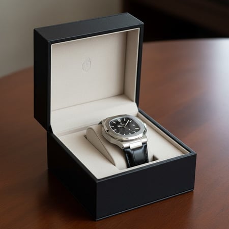 ساعة رجالية فاخرة سوار جلد  بتصميم مستوحى عالمي  موديل فضي   5-613