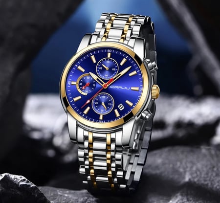 ساعة رجالية رسمية ماركة CRRJU موديل 2301