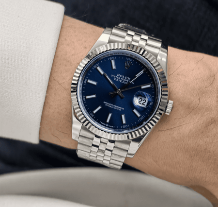 ساعه رولكس datejust blue