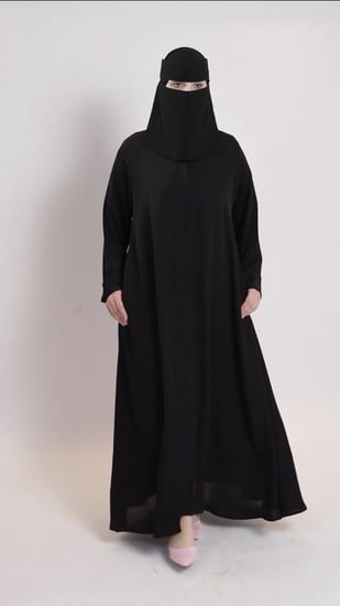 عباية نصف كلوش سحاب