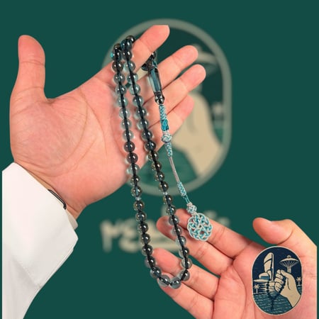 سبحة بكلايت أزرق شعاعي طربزونة تركية
