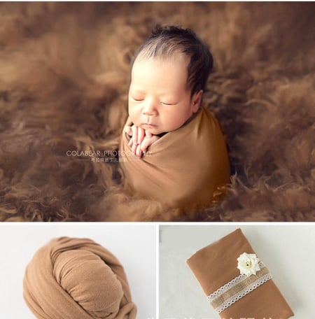 طقم لفة قماشية ستريتش مع ربطة راس متوفرة بعدة الوان