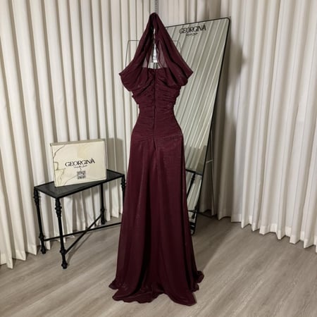 فستان انيلا البرغندي