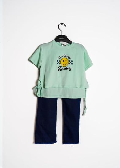 بيجامة نسائية قطنية بطبعة زهرة