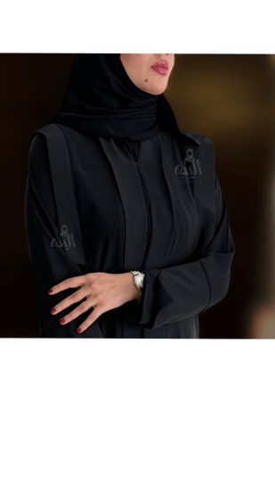 عباية بكسرات-عبايات أسود-تليده