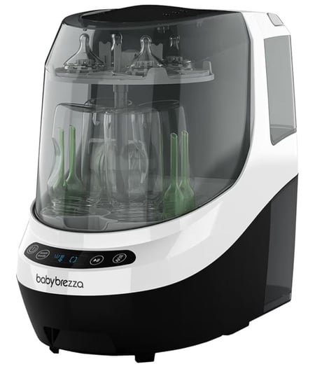 غسالة ومعقم ومجفف زجاجات الأطفال من بيبي بريزا (3 في 1): تنظف وتعقم وتجفف الزجاجات وأجزاء المضخة وأكواب الشرب، بديل عملي للغسيل اليدوي