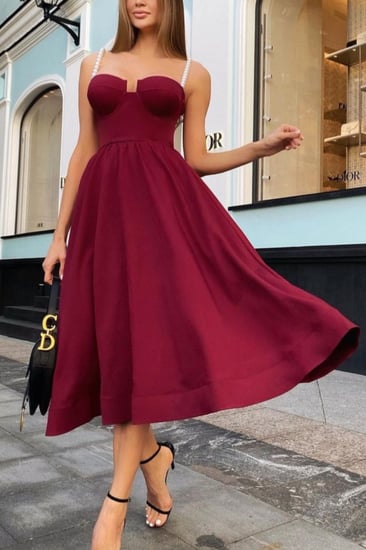 Red long dress