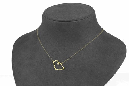 عقد ذهب تصميم الماس N196