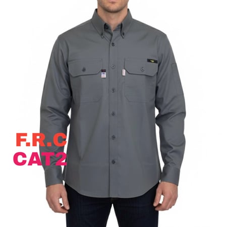 ملابس عمل  رصاصي غامق 0006-145 /  Workwear F.R.C CAT2