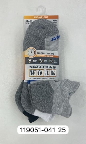 شراب عمل  Skechers Shorts Socks WorkS 119051041