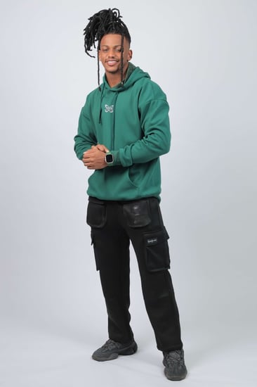 هودي اوفر سايز ساده بطبعة بتر فلاي