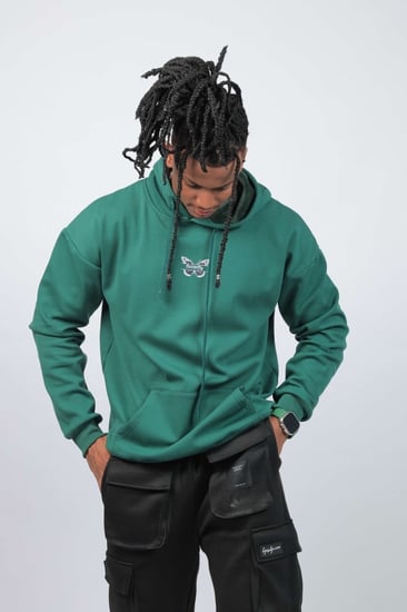 هودي اوفر سايز ساده بطبعة بتر فلاي