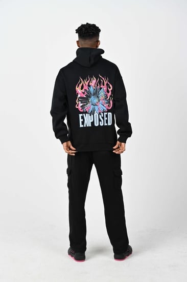 هودي اوفر سايز اسود بلوقو بتر فلاي