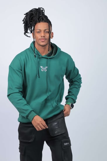 هودي اوفر سايز ساده بطبعة بتر فلاي