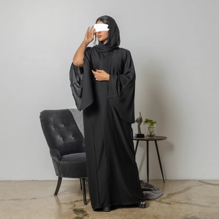 عباية سوداء سادة بلاك بيري بكم واسع 5011