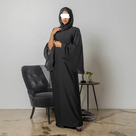 عباية سوداء سادة بلاك بيري بكم واسع 5011