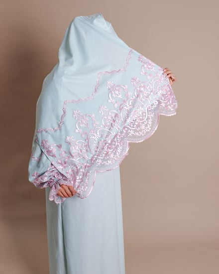 لباس صلاة قطن مشروك بطرحة متصلة