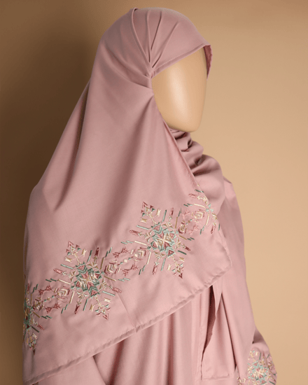 لباس صلاة قطن مشروك بطرحة متصلة