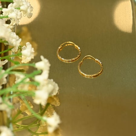 حلق ذهب اطفال دائري