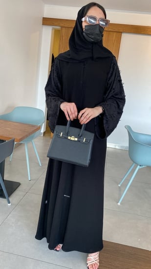 عباية نص كلوش كريب