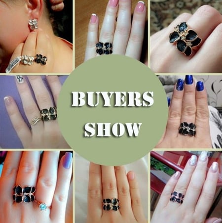 خاتم نسائي مطلي بالذهب مقاس 7.25 أمريكي